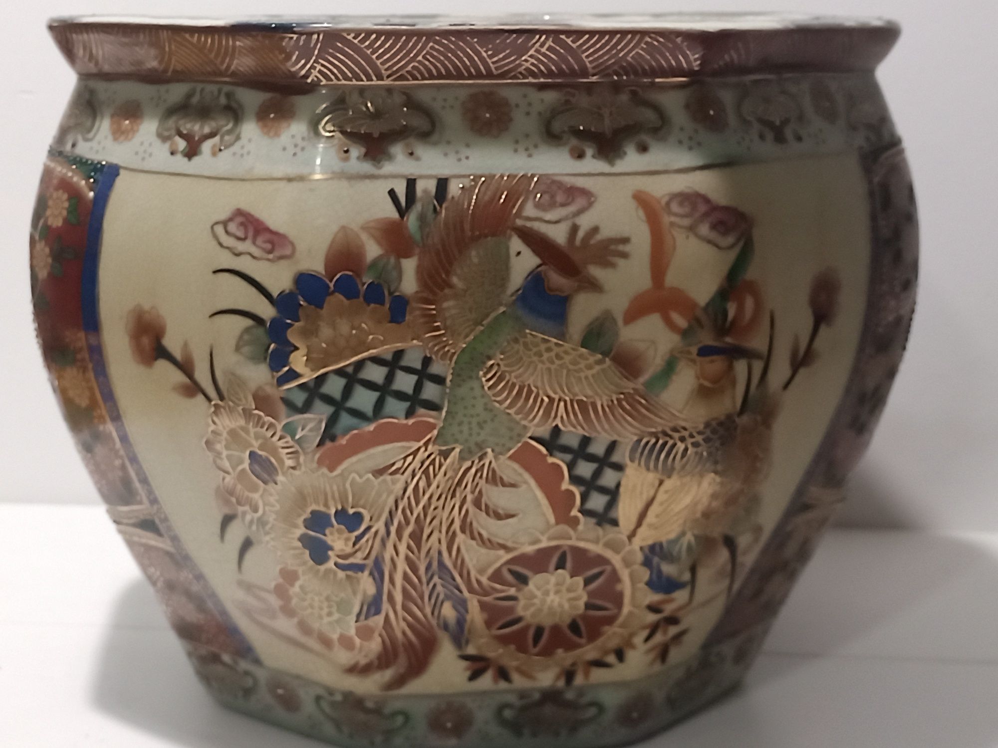 Aquário ou vaso chinês tipo Satsuma
