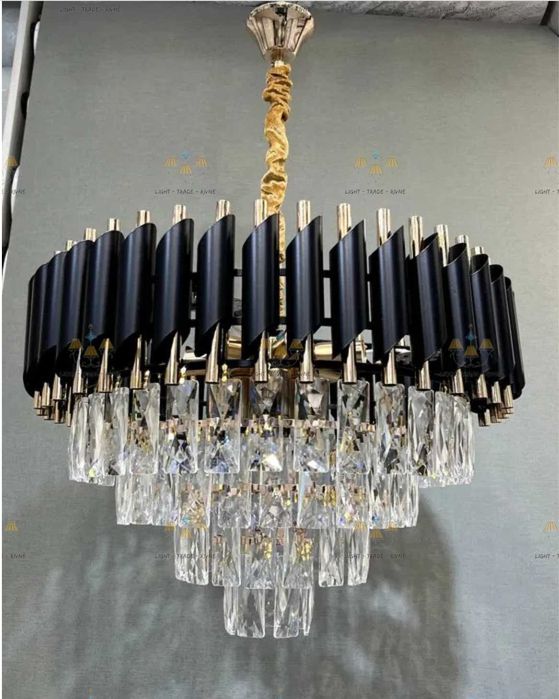 Сучасна кришталева люстра на 9 лампочок - Нова