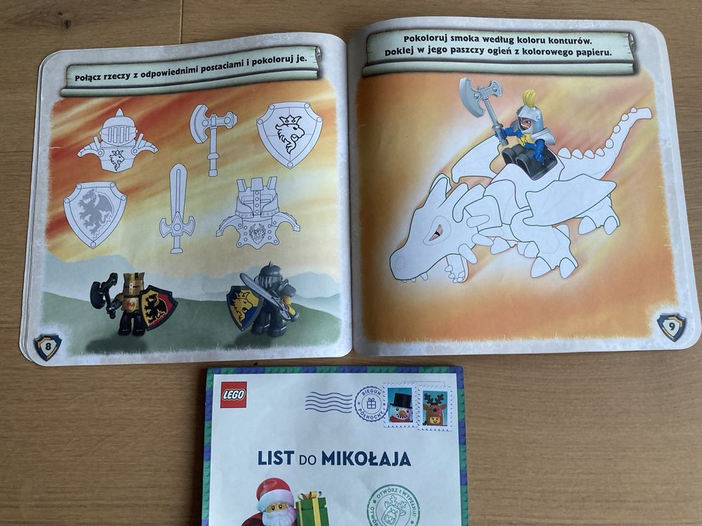 Lego Duplo Rycerze kolorowanka i list do Mikołaja
