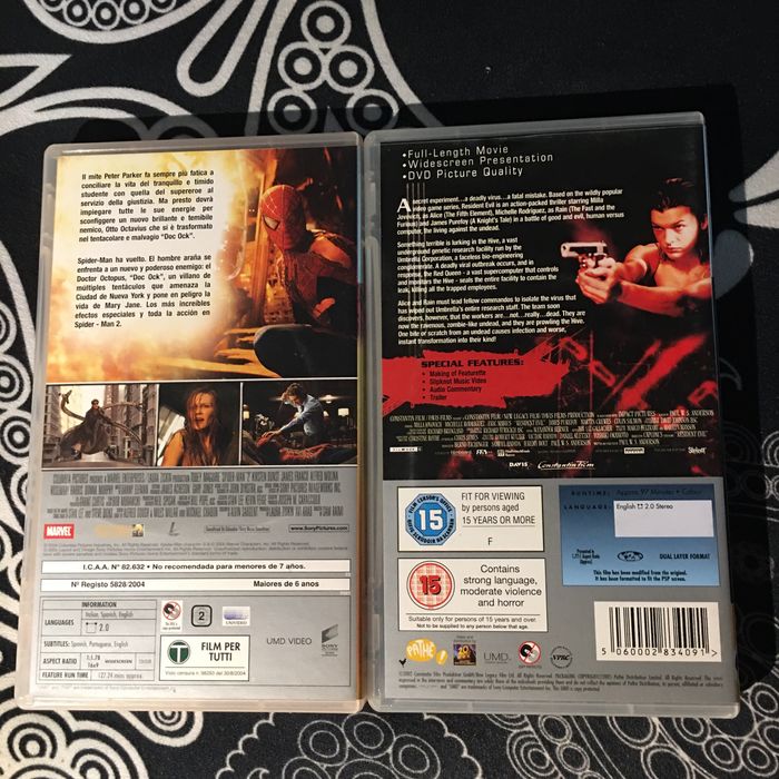 Vários filmes em Sony UMD