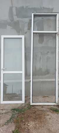 Балконный блок металлопластиковый, с дверью и глухим окном