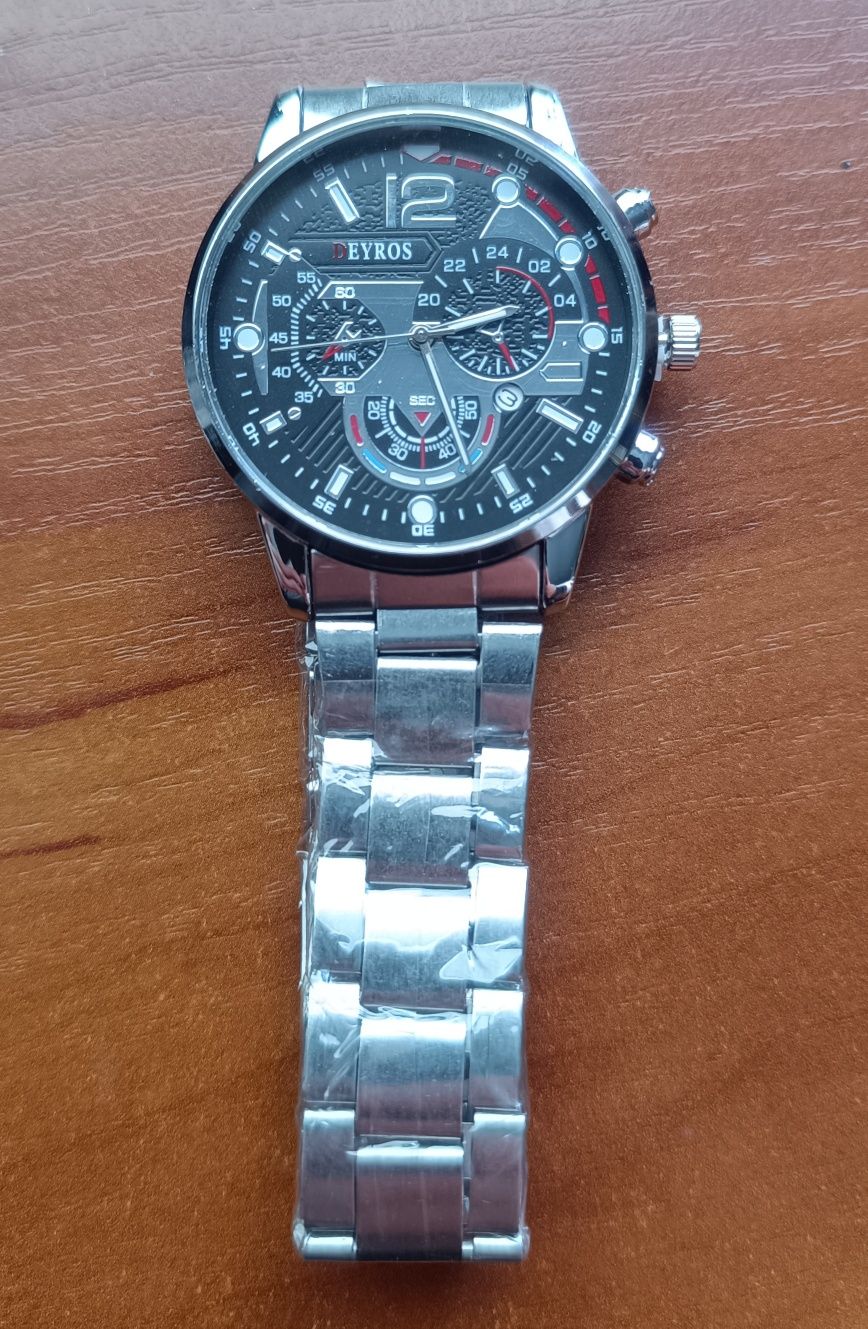 Модний чоловічий годинник з сталі, розкішний кварцовий наручний