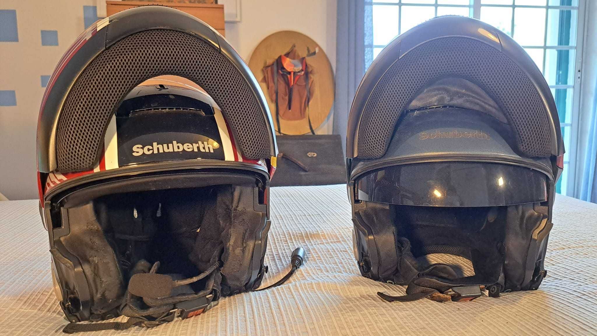 Dois capacetes de marca SCHUBERTH C2