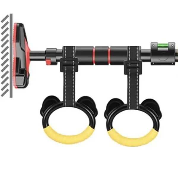 Розсувний турнік для підтягуванняз кільцями, до 300 кг —без свердління