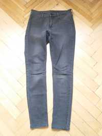 Damskie szare jeansy skinny H&M r.26