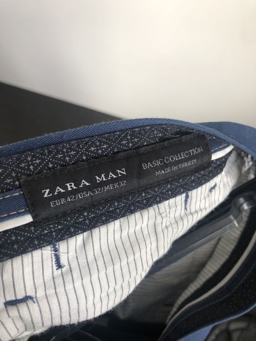 Spodnie meskie eleganckie granatowe Zara Men 42