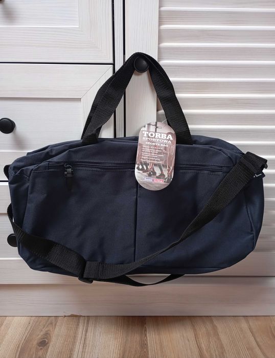 Torba sportowa granatowa 45x26x18