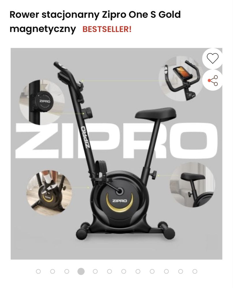 Rower stacjonarny ZIPRO One S Gold magnetyczny