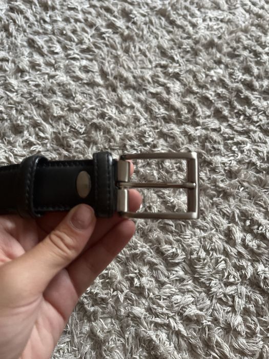 Cinto preto de couro genuino feito em portugal