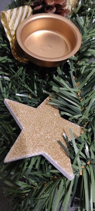 Stroik świąteczny świecznik