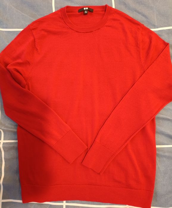 Джемпер меринос ультра тонкая шерсть Uniqlo XL