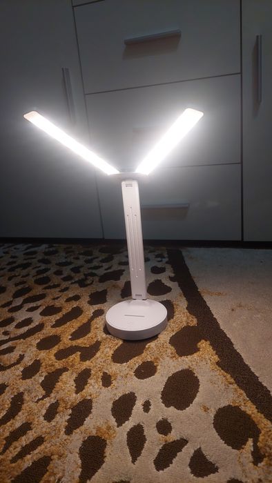 Настольная LED лампа аккумуляторная, димер, RGB, питание USB