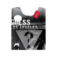 GUESS Oryginalny Meski T-Shirt Koszulka Panorama Miasto Palmy Nadruk