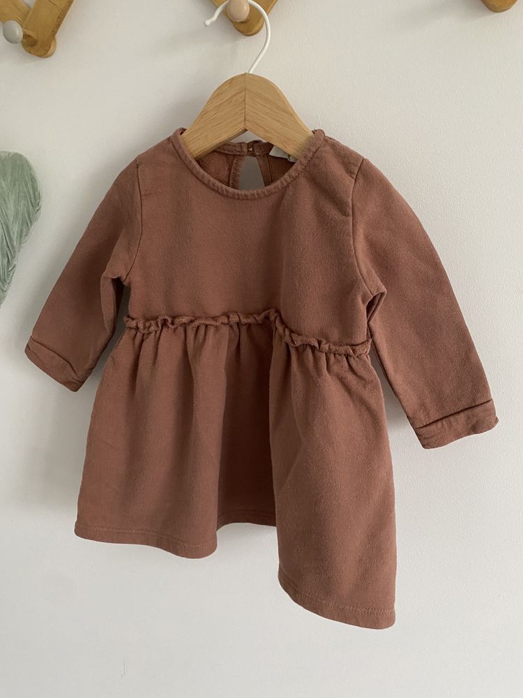 Sukienka lil’ atelier 68 brązowa bawełna jak newbie