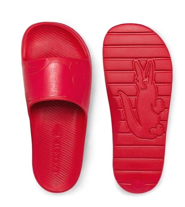 Klapki lacoste męskie 43 croco 2.0 red czerwone