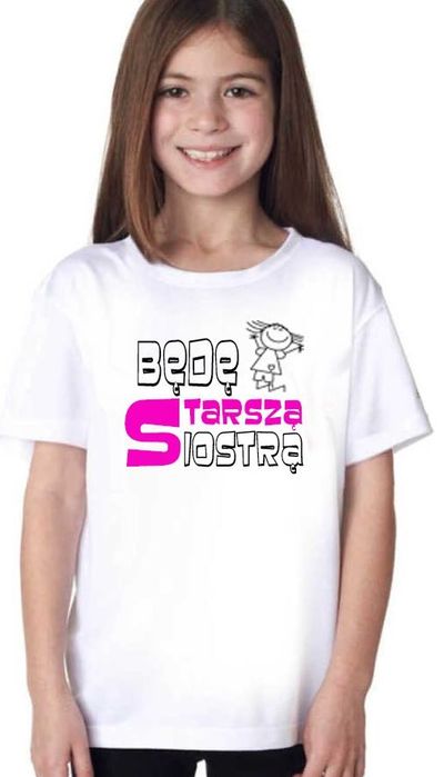 Koszulka T-shirt BĘDĘ STARSZĄ SIOSTRĄ (75-82cm)