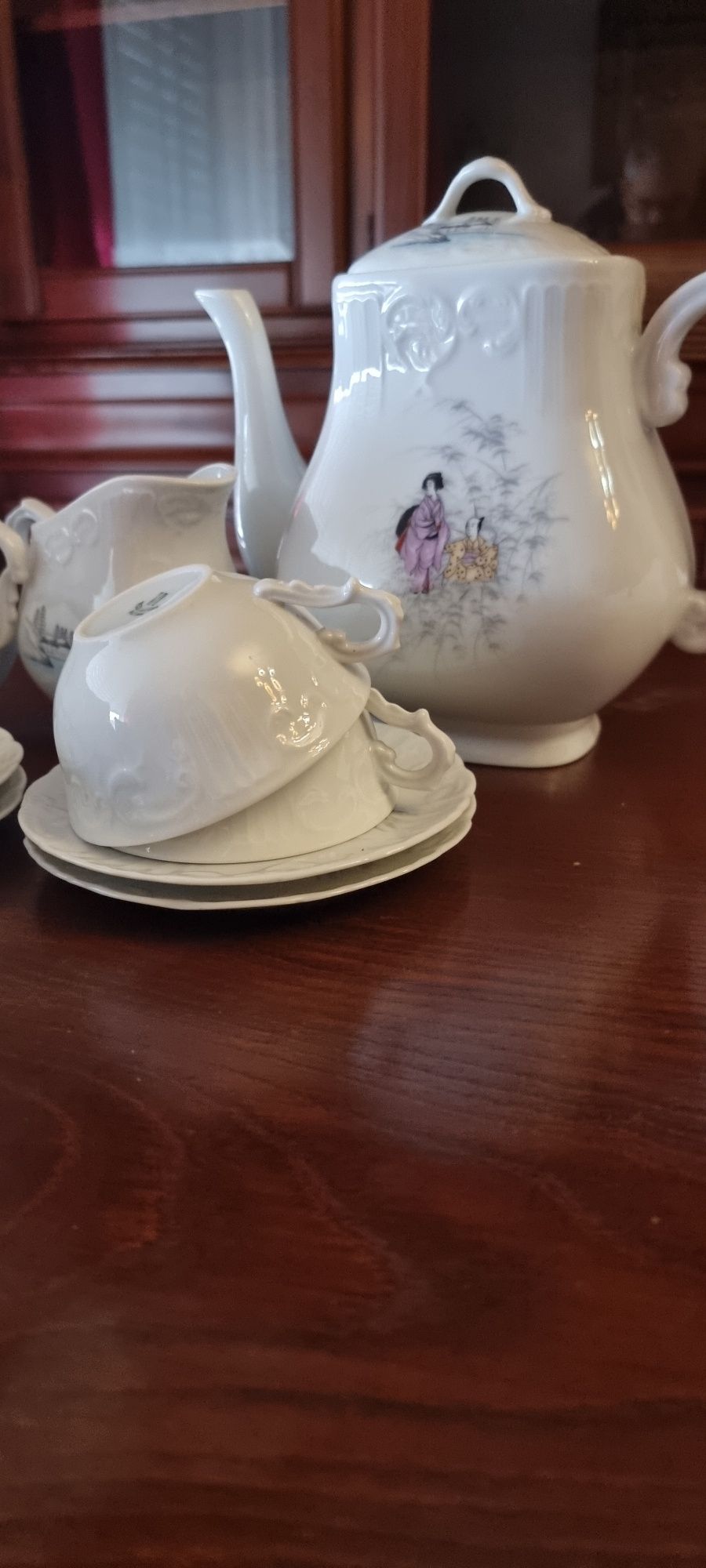 Serviço de chá Vista a Alegre em porcelana