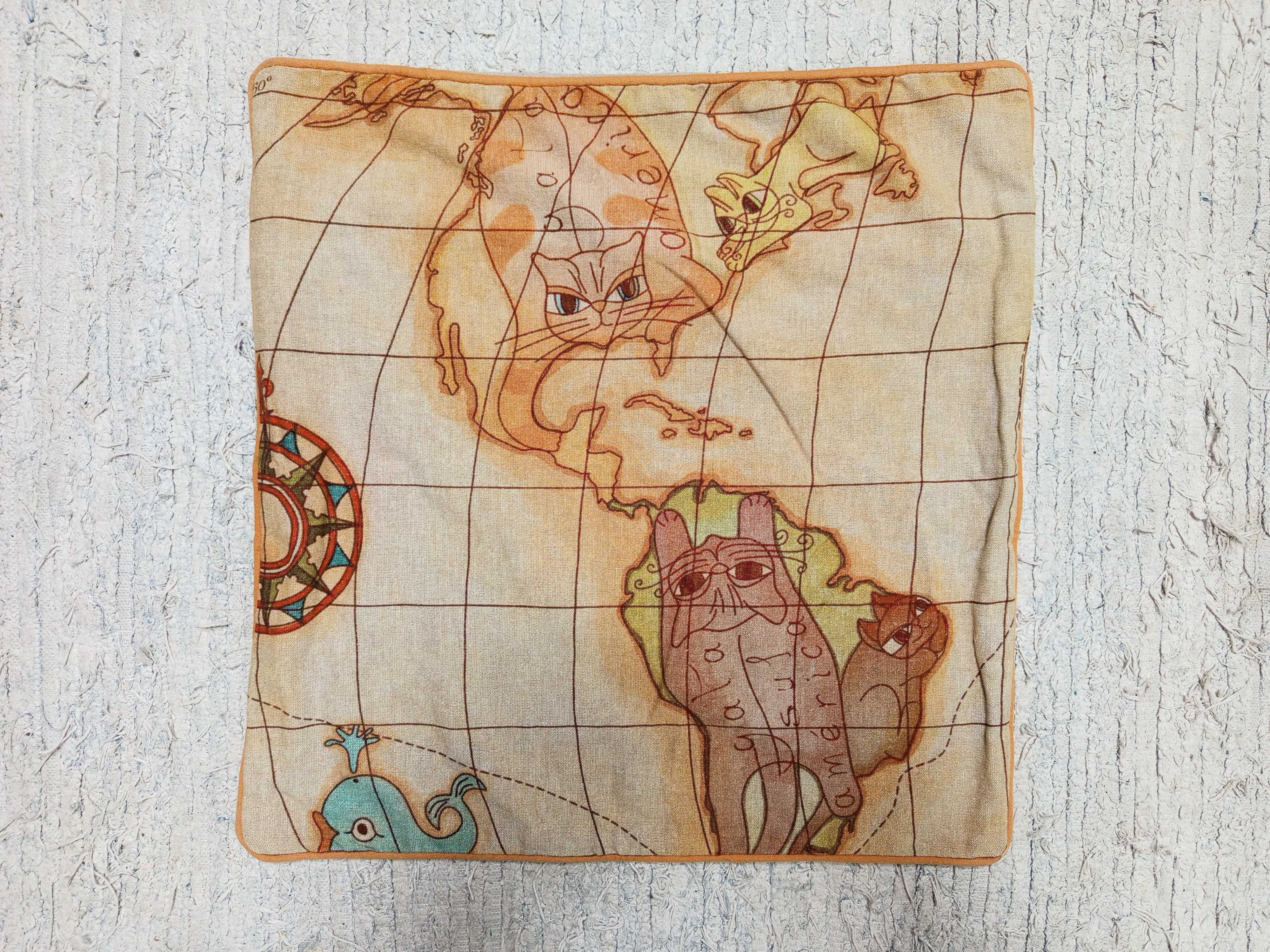 Fronhas almofada c/ motivos de GATOS Tam. 50x50 cm em tecido algodão