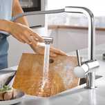 Grohe Minta bateria zlewozmywakowa z wyciąganą wylewką chrom