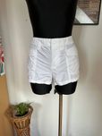 Białe shorty szorty materiałowe z kieszonkami cargo H&M r. 36