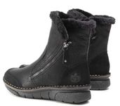 RIEKER  buty, botki, trzewiki damskie, czarne r 38