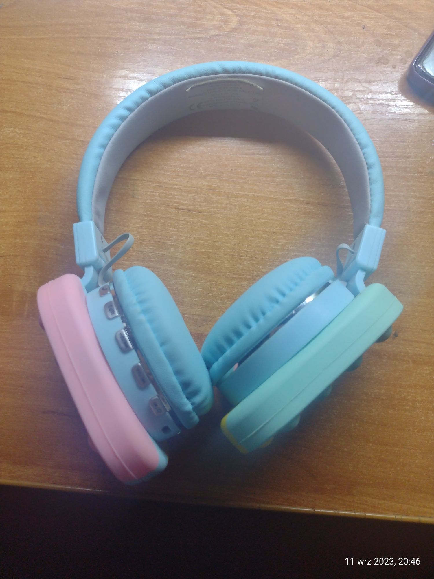 Słuchawki bezprzewodowe popit niebieskie