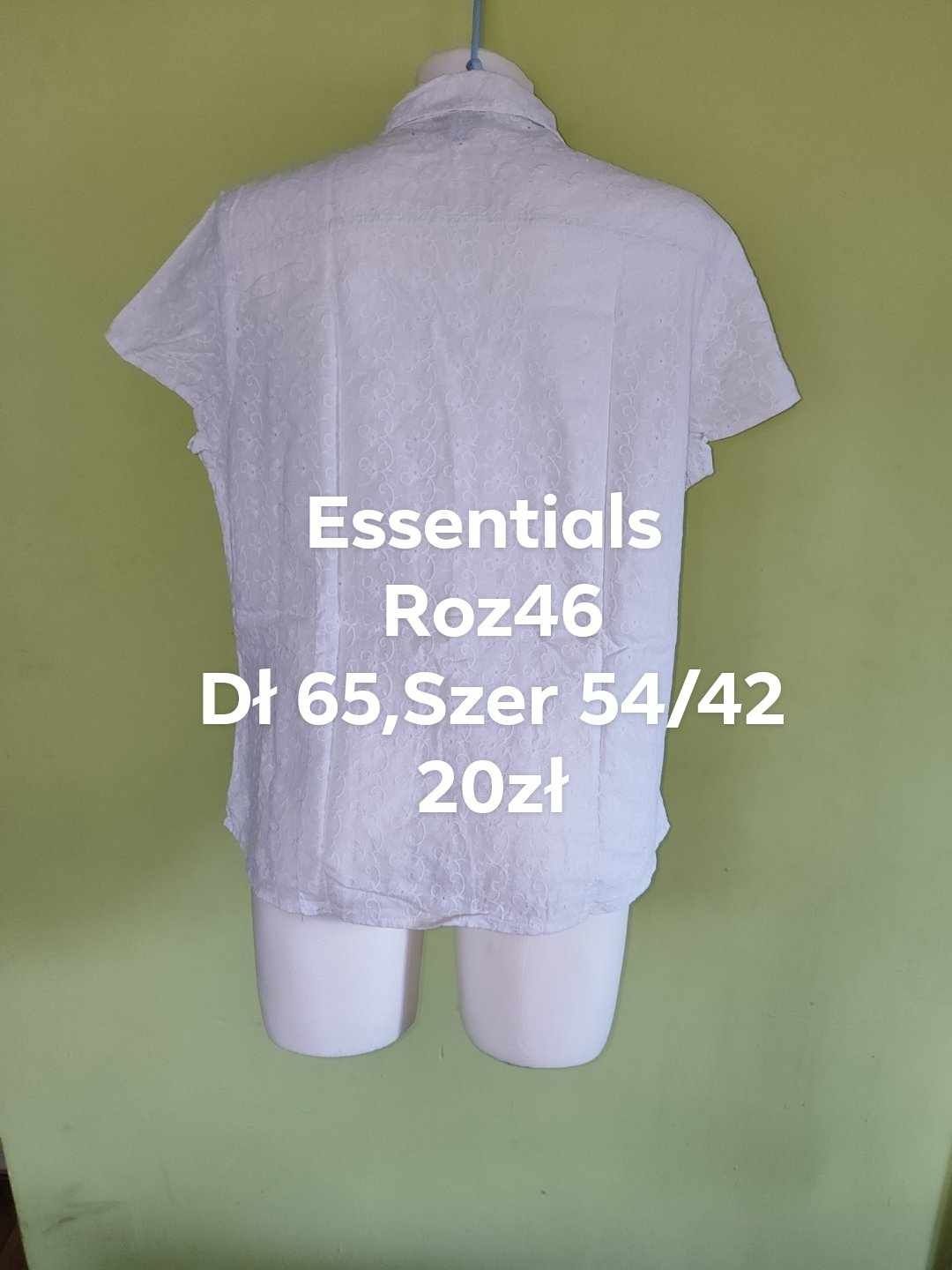 Śliczna haftowana biała koszula rozmiar 46