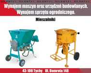 Mieszalnik mieszarka przepływowa do zapraw klejów tynków wynajem TYCHY