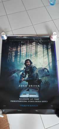 stary plakat kinowy z filmu sc-fi 65 adam driver