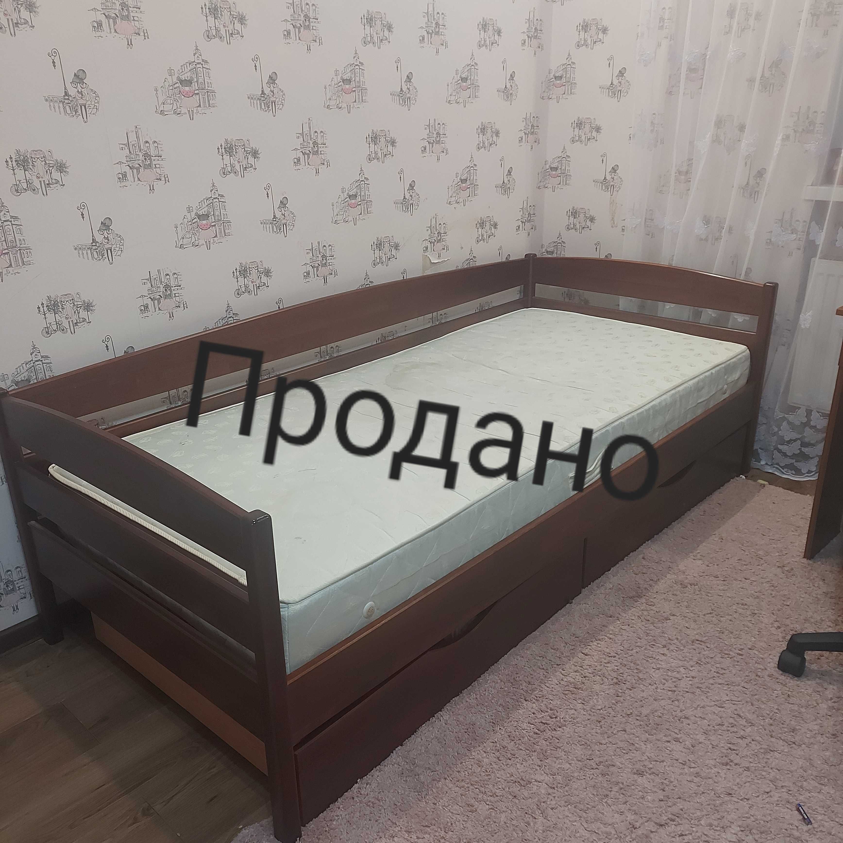 Ліжко дерев'яне 90×200см