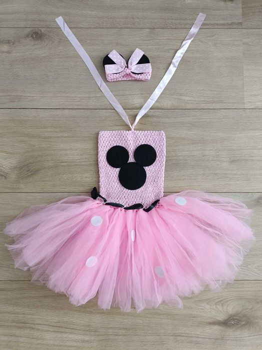 Nowa Sukienka Myszka Minnie + opaska / zestaw  / rozm 98/104