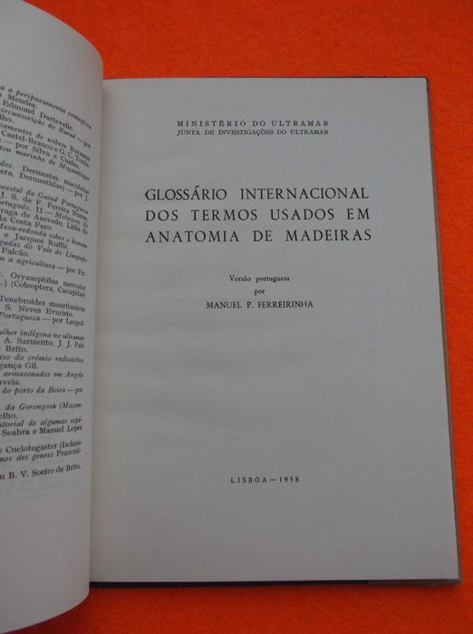 Glossario Internacional dos Termos Usados em Anatomia das Madeiras