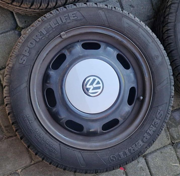 Felgi z oponami R14 vw skoda seat audi 185 55 r14, et43, 4x100