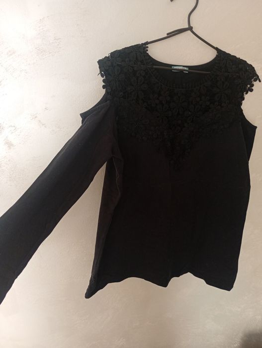 Czarna elegancka bluzka XXL