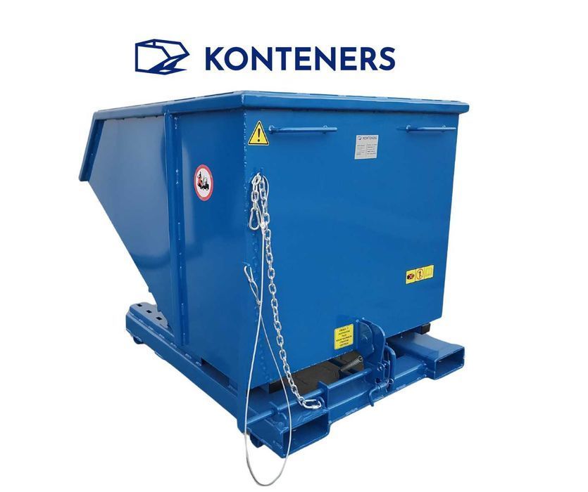 Kontener na złom / odpady produkcyjne/ samowyładowczy 1m3/ Koleba