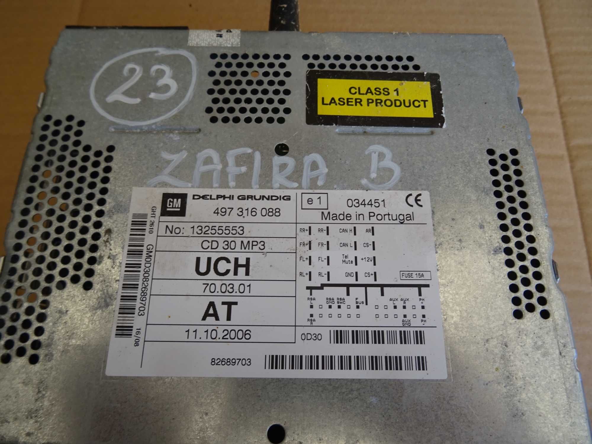 Radio CD30 Opel Zafira B