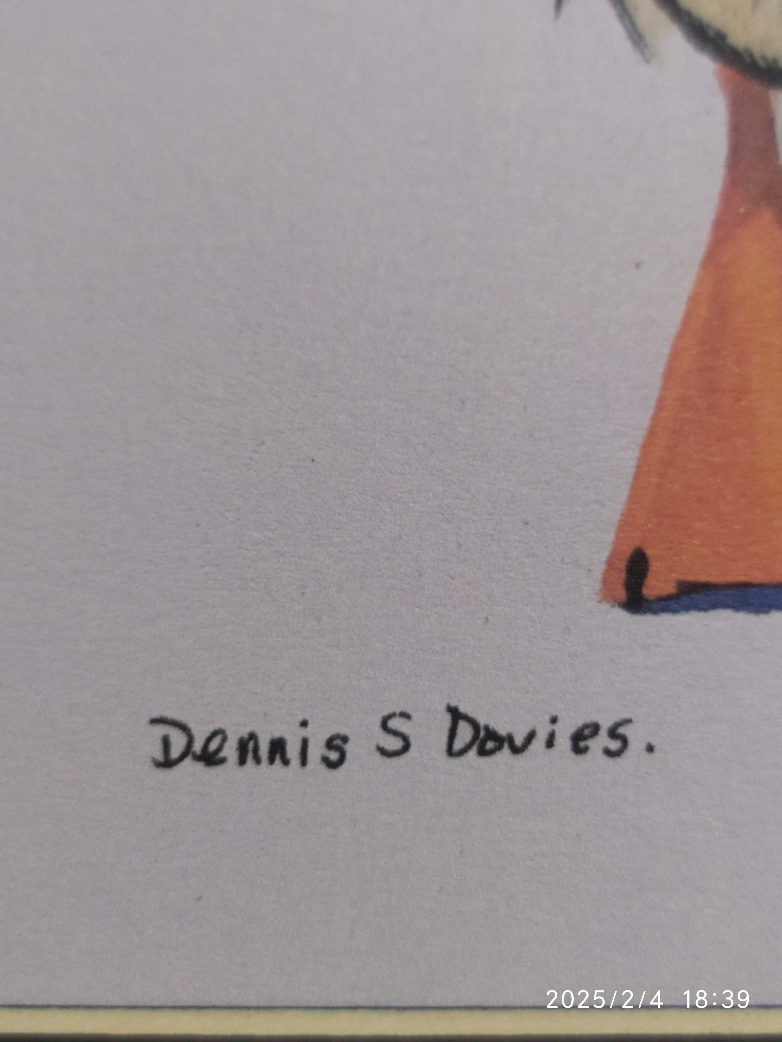 Акварель Dennis S Davies "пташка Тупік"