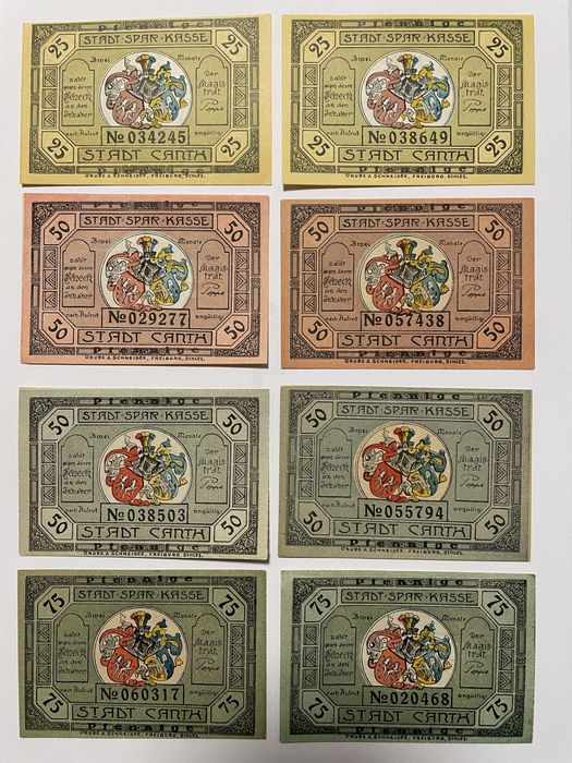 Zestaw 8 Notgeldów kąty Wrocławskie, Canth