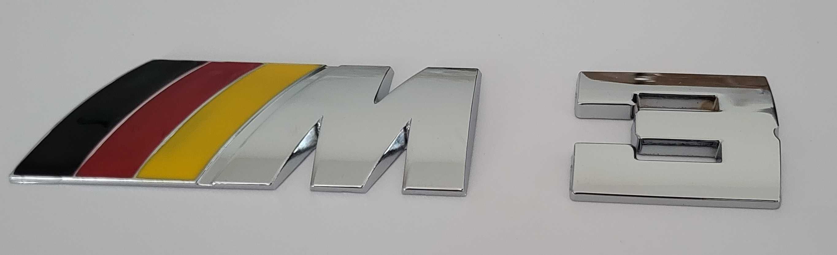 Nowy przyklejany znaczek Mpower m power M3 metal emblemat logo żółty