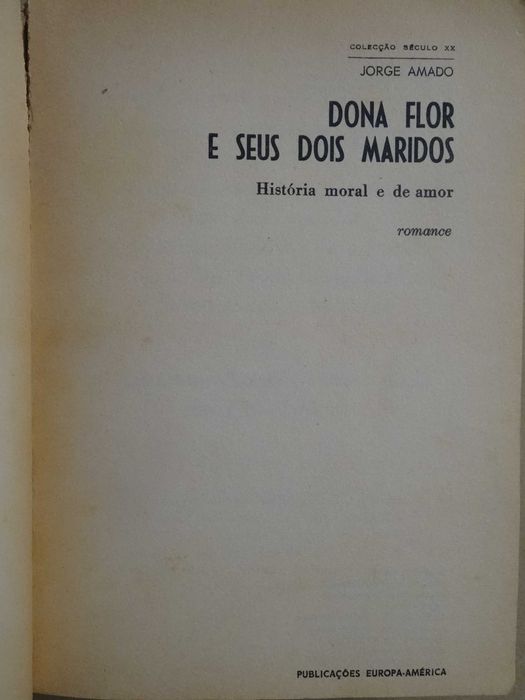 Dona Flor e os Seus Dois Maridos de Jorge Amado - 1ª Edição