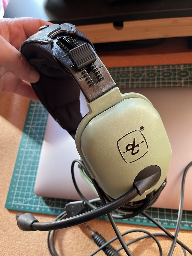 David Clark H20-10 c/ Novo Headset com almofadas de Gel Piloto aviação