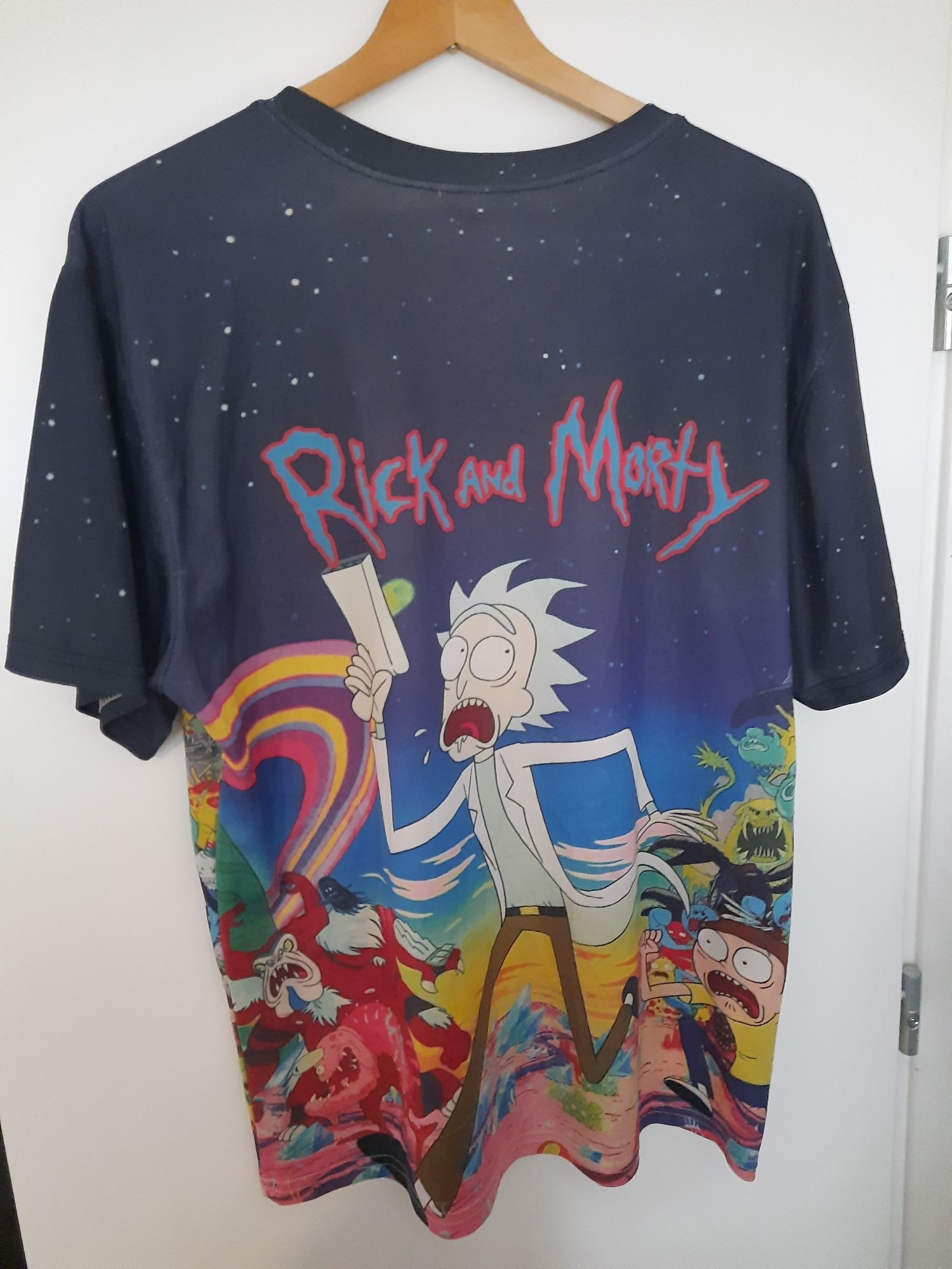 Rick and Morty koszulka męska L Rick i Motry Unikat 2 strony nadruk v4