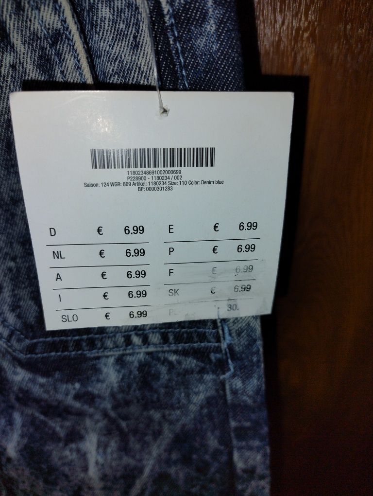 110 nowe spodenki jeansowe szorty Kiki & Koko z metką 100% bawełna