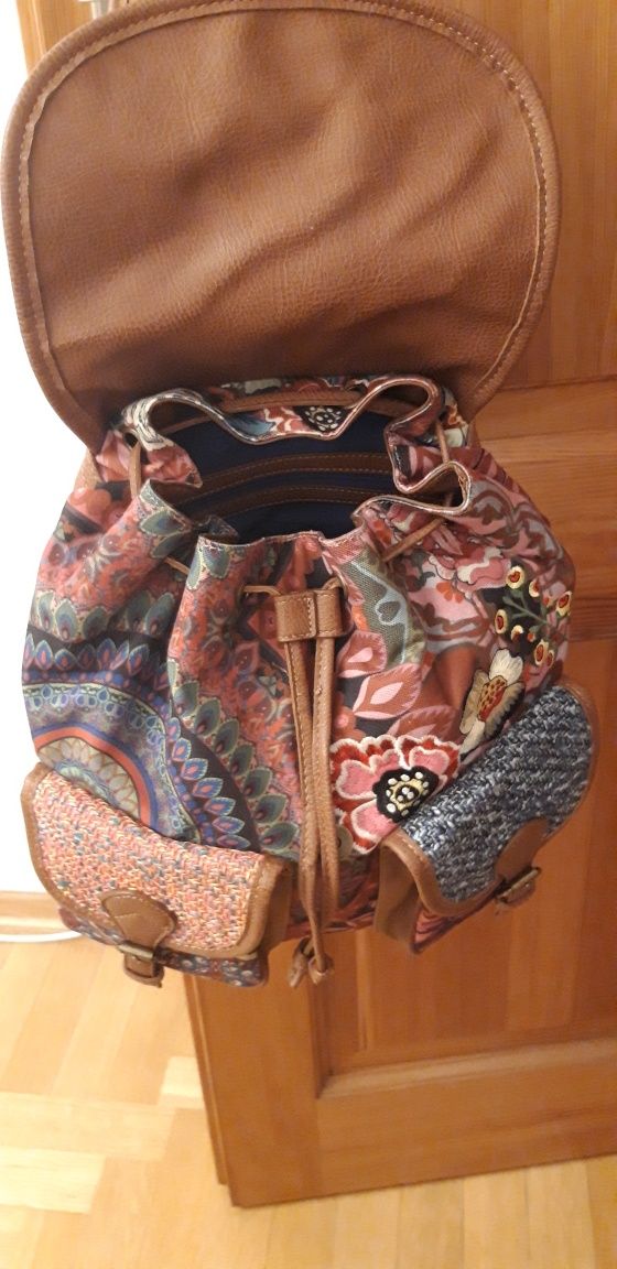 Desigual plecak retro kolorowy piękny patchworkowy