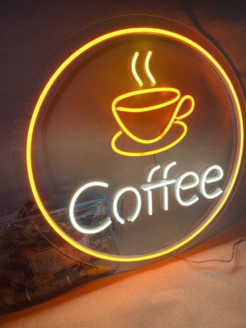 В наявності вивіска для кав'ярні coffee кава
