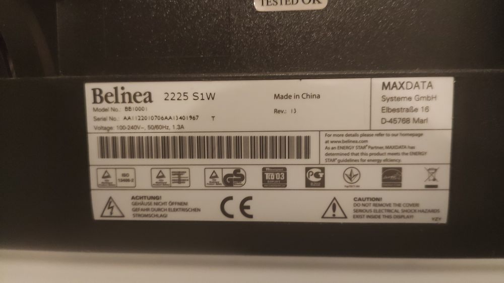 Monitor LCD 21 cali belinea do garażu monitoringu