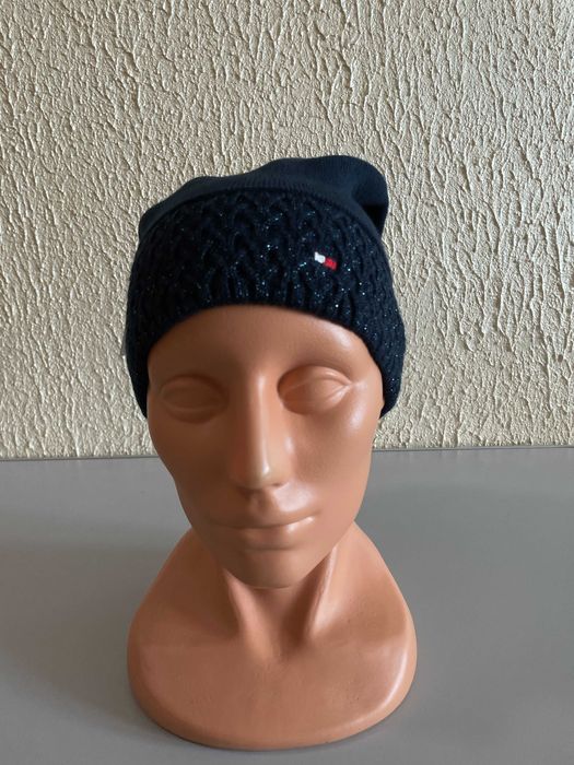 Czapka damska granatowa Tommy Hilfiger