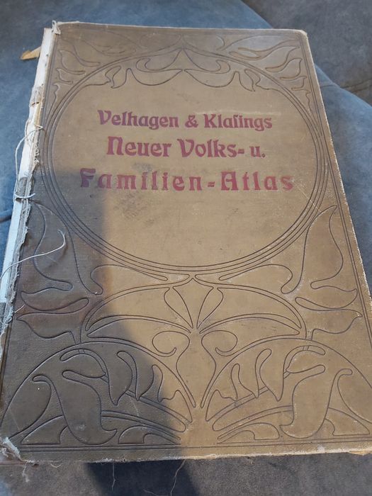 Zabytkowy atlas Niemiec i świata Velhagen & Klasings