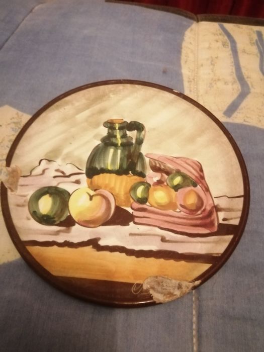 Prato decorativo antigo | Pintado à Mão