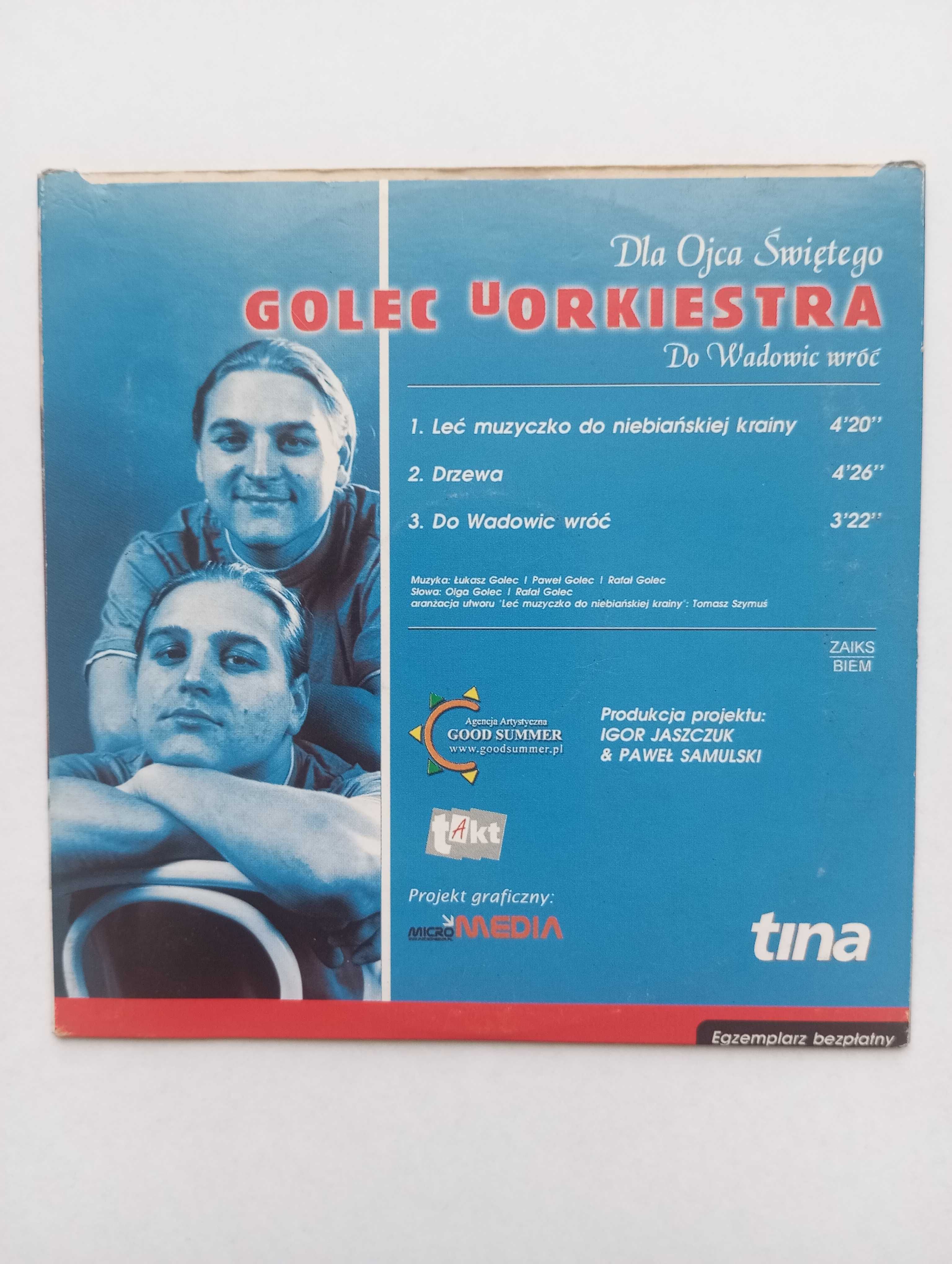 Dla Ojca Świętego - Do Wadowic Wróć - Golec uOrkiestra Płyta CD JP2